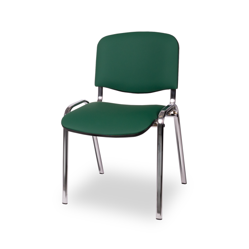 Stuhl für Wartezimmer ISO MED CR grün Öko-Leder