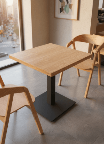 Furnierte Tischplatten